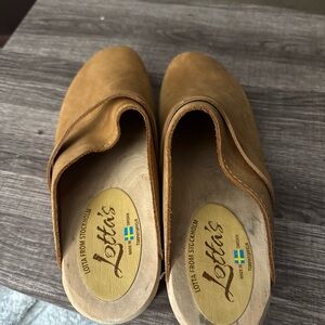 Lotta From Stockholm Tan Suede Slip-On Loafers